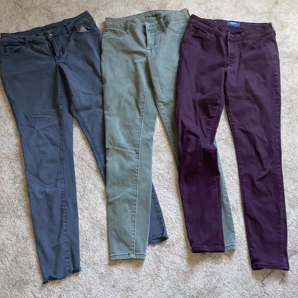 3 pair of colored pants